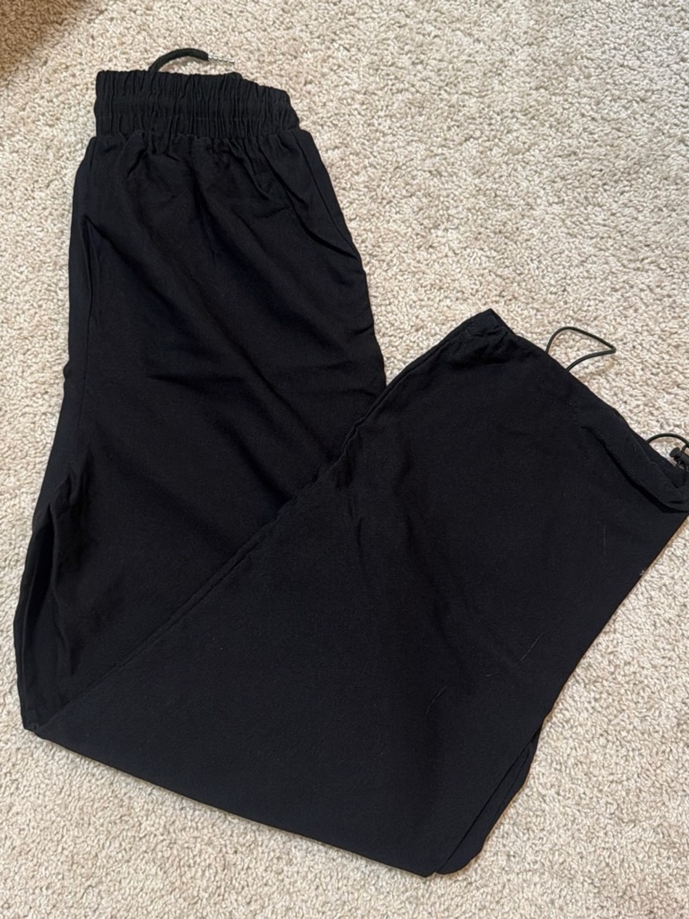 SHEIN Black Drawstring Jogger Pants